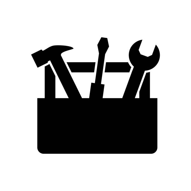 Tools Box icon. concept web buttons. vector illustration. Flat design style